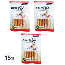 야아부르니 국내산 강아지 수제간식, 닭말이껌맛, 15개
