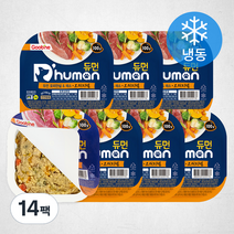 듀먼 강아지 오리안심 & 채소 오리지널 화식 용기형 7팩 (냉동), 오리, 100g, 14팩