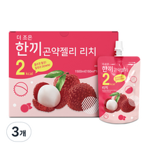 더조은 한끼곤약젤리 리치, 1500ml, 3개