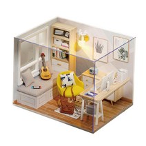 꼬미딜 DIY 미니어처하우스 2020 018 대형 햇빛 드는 공부방 + 제작도구, 혼합색상