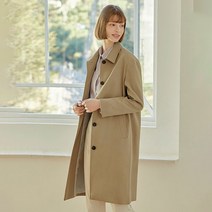 베이직하우스 여성용 TR스판세미 오버핏 싱글코트 HUCA1202