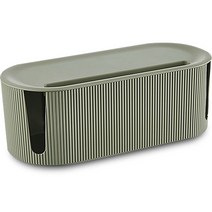 마켓플랜 템바보드 핸드폰 거치 멀티탭 정리함, 카키, 1개