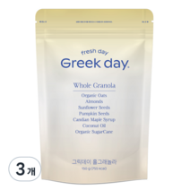 그릭데이 홀그래놀라 시리얼, 150g, 3개