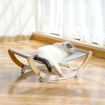 새코밍 반려묘 통풍성 원목 해먹, 혼합색상, 1개