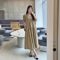 마이시즌 여성용 센트 핀턱 원피스