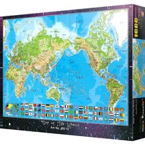 1000피스 직소퍼즐+액자세트 - 세계 지도 (액자포함), 단품, 단품