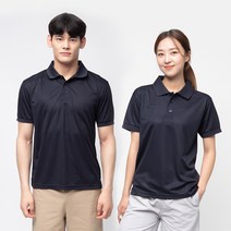 캐럿 남녀공용 쿨링 카라 반팔 티셔츠