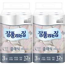 잘풀리는집 클래식 롤화장지 27m, 12롤, 2개