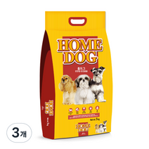 홈도그 전연령 강아지 건식사료, 5kg, 3개