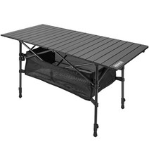 [캠핑용테이블] 메이튼 레드와일드 높이조절 캠핑 롤 테이블, 블랙
