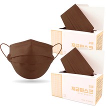 지금마스크 3중 셀프케어 일회용 마스크 대형, 50개입, 2개, 초코 브라운