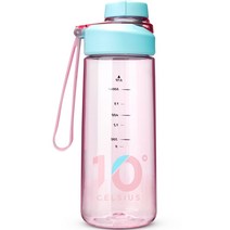 10도씨 트라이탄 스트랩 워터보틀, 핑크스트랩, 670ml