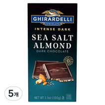 기라델리 씨솔트 아몬드 초콜릿 바, 100g, 5개