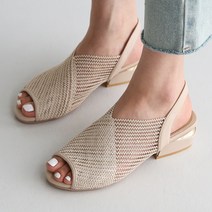 단골언니 여성용 조지아 쫀쫀 매쉬 금장굽 샌들