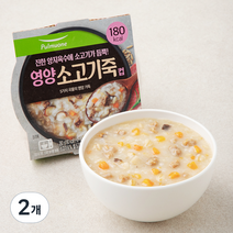 풀무원 영양 소고기죽 컵, 260g, 2개