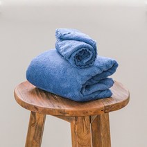 더페피 뽀송뽀송 펫타월 2종 세트, 더스티블루
