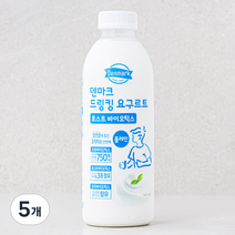 덴마크 드링킹 요구르트 포스트 바이오틱스 플레인, 750ml, 5개