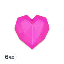 디씨네트워크 하트 차량용 방향제 매트핑크 넘버5, 6세트, 넘버5향