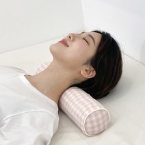 집콕 바이오비드폼 베개, 체크 핑크, 1개