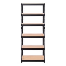 스피드랙 V2 스탠드선반 6단 700 x 300 x 2100 mm, 블랙