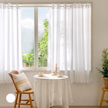 더자리 비침덜한 고밀도 쉬폰커튼 아일렛형