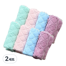 벨벳 요술 양면 주방 극세사 행주 20p 세트 랜덤발송, 2세트