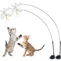 펫츠몬 플라잉 롱 와이어 각도조절 멀티고정 오징어 고양이 낚시대 장난감, 랜덤발송(루어), 1개