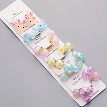 핸날 여아용 유리알 2p + 토끼 2p + 미키 2p 방울끈 세트