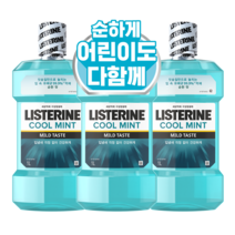 리스테린 쿨민트 마일드 구강청결제, 1000ml, 3개