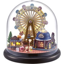 아디코 DIY 미니어처 하우스 키트 놀이동산, 혼합 색상