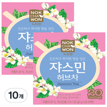 녹차원 쟈스민 허브차, 20g, 10개