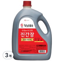 청정원 두번달여 더 진한 진간장, 3.6L, 3개