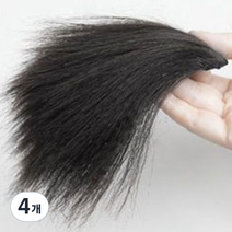 타이탄 정수리 볼륨 뽕 부분가발 20cm, 4개, 자연모 블랙