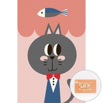 아트조이 DIY 명화그리기 10 x 15 cm, 멋쟁이 고양이 제이크