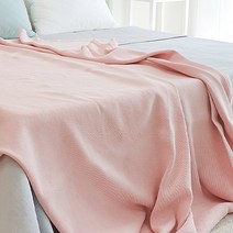 아이스 풍기인견 골지 3중직 여름이불, 핑크