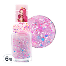 리틀블링 시크릿 쥬쥬 별의 여신 반지 어린이 네일 컬러, 핑크사이다, 6개