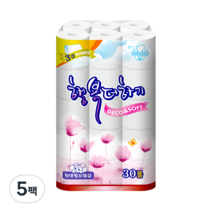 수목제지 행복더하기 3겹데코 화장지 30m, 30롤, 5팩