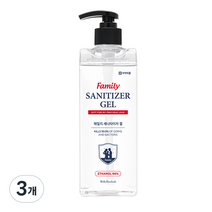 패밀리 세니타이저 겔 손소독제, 500ml, 3개