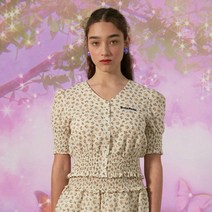 로라로라 여성용FLOWER PATTERN SMOKING BLOUSE BL-21313