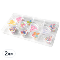슬라임 토핑 파츠 12종, 2세트, 랜덤 발송