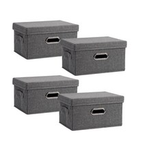인블룸 패브릭 리빙박스 B 소형, 4개, 그레이