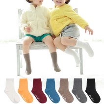 두발로 아동용 데일리 골지 중목 양말 7켤레 세트