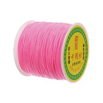 나일론 매듭실 실팔찌 만들기 0.8mm, Neon Pink, 90m