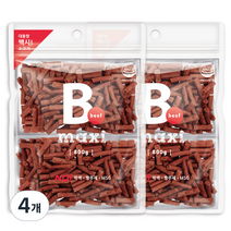 맥시 대용량 강아지간식, 비프 져키 맛, 800g, 4개