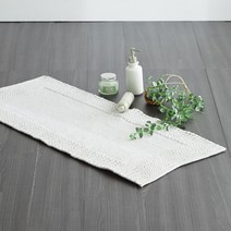 라뽐므 코튼 핸드메이드 카시아 러그 매트, 아이보리