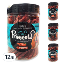 프리미요 소프트 강아지 슬라이스 통건조간식 200g, 소고기맛, 12개