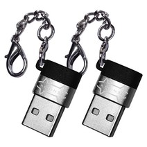 메니폭스 메탈고속 변환젠더 USB to C타입, 실버, 2개
