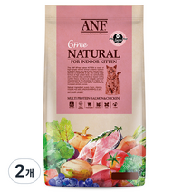 에이엔에프 6Free 키튼 고양이 사료, 닭, 2개, 2kg