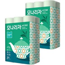 모나리자 녹차가좋은 펄프 3겹 화장지 30m, 30롤, 2팩
