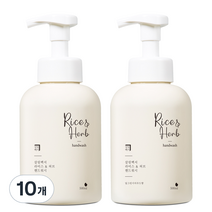 살림백서 라이스 앤 허브 핸드워시 딥그린시더우드, 10개, 500ml